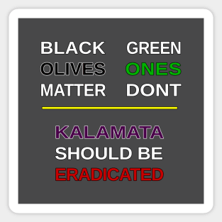 Black Olives Matter Sticker